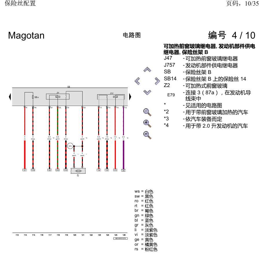 一汽大众2020 迈腾B8 电路图 保险丝配置 电路图