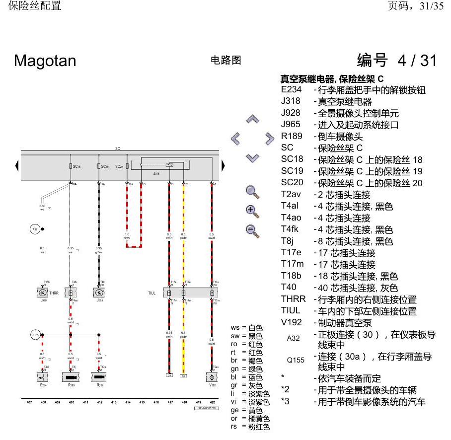 一汽大众2020 迈腾B8 电路图 保险丝配置 电路图