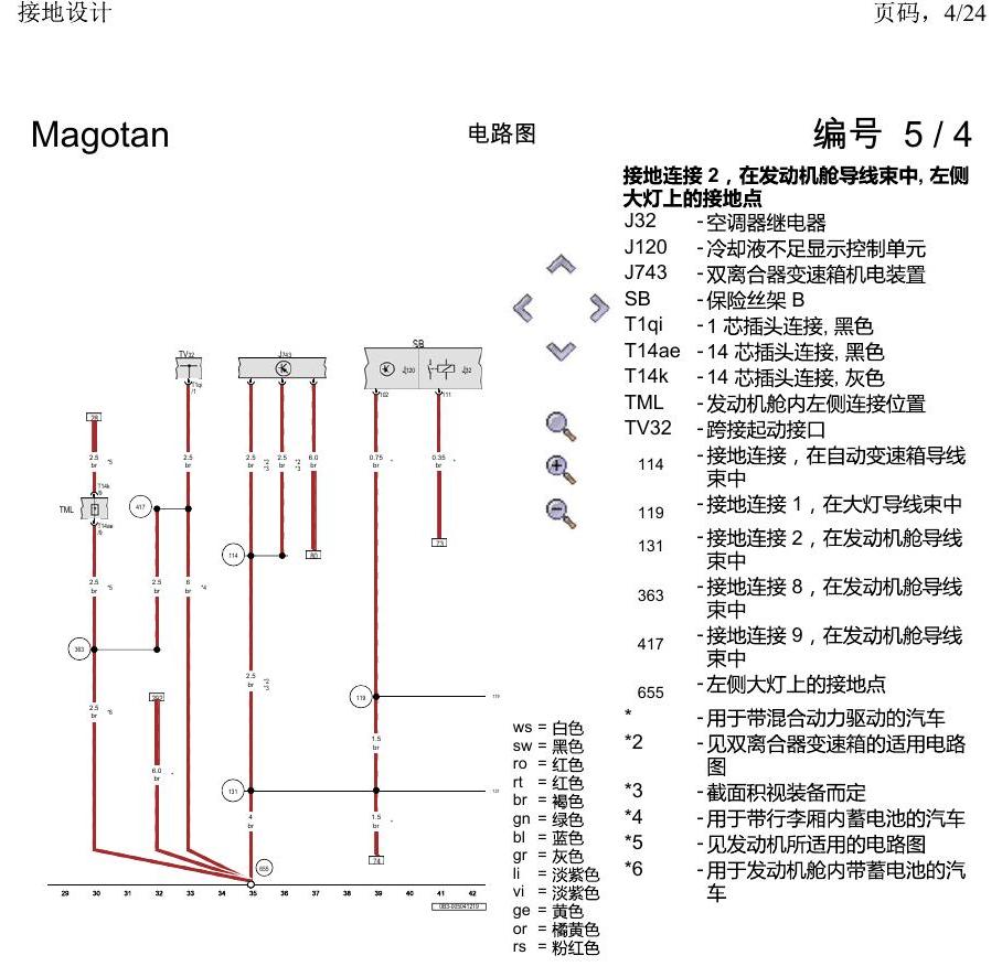 一汽大众2020 迈腾B8 电路图 接地设计 电路图