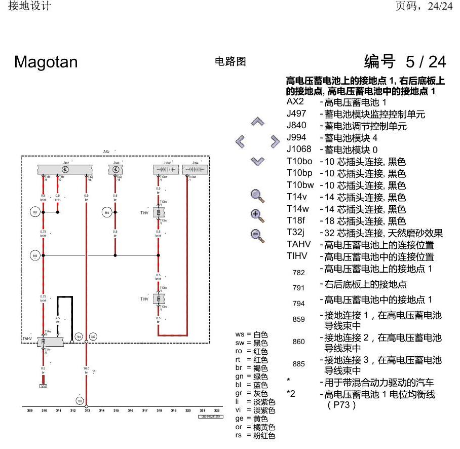 一汽大众2020 迈腾B8 电路图 接地设计 电路图
