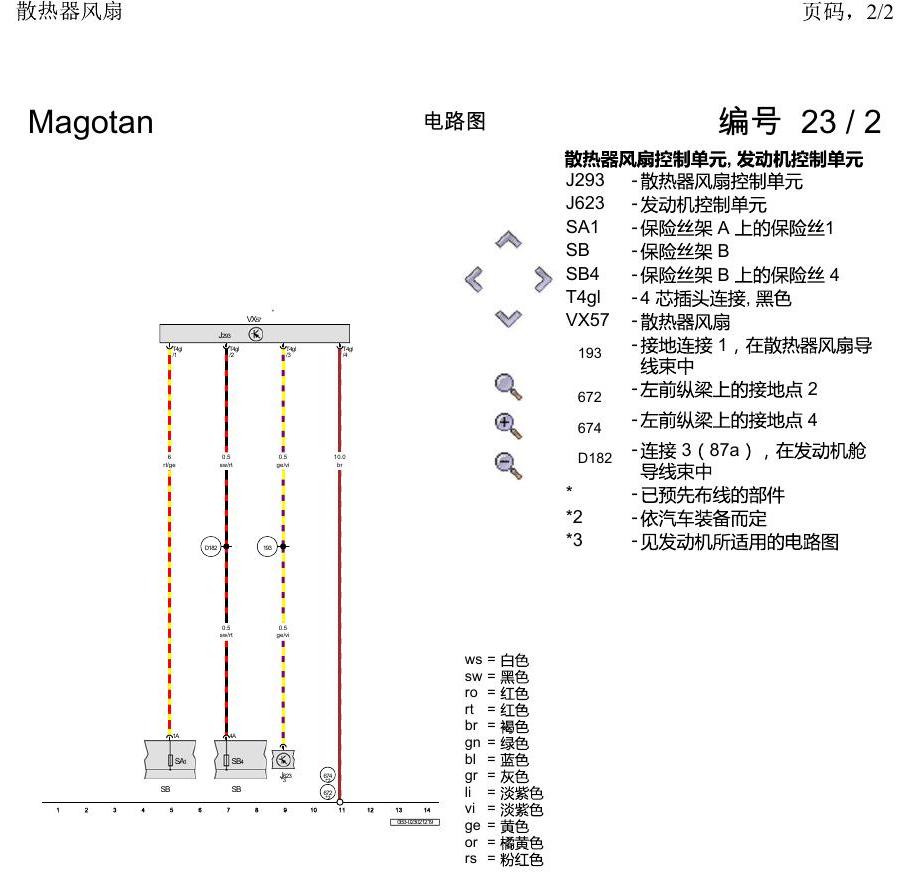 一汽大众2020 迈腾B8 电路图 散热器风扇 电路图