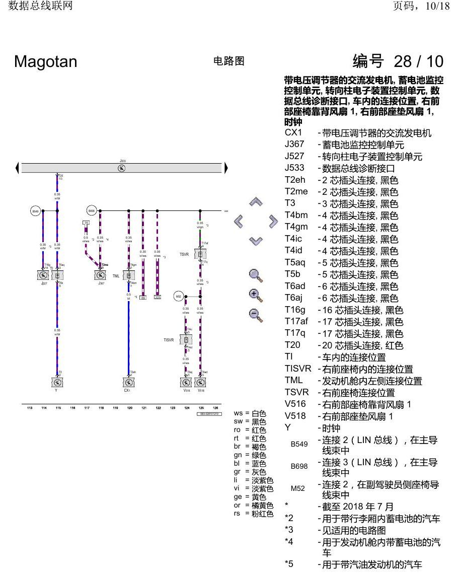 一汽大众2020 迈腾B8 电路图 数据总线联网 电路图