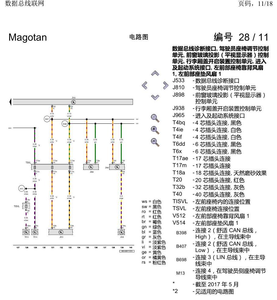 一汽大众2020 迈腾B8 电路图 数据总线联网 电路图