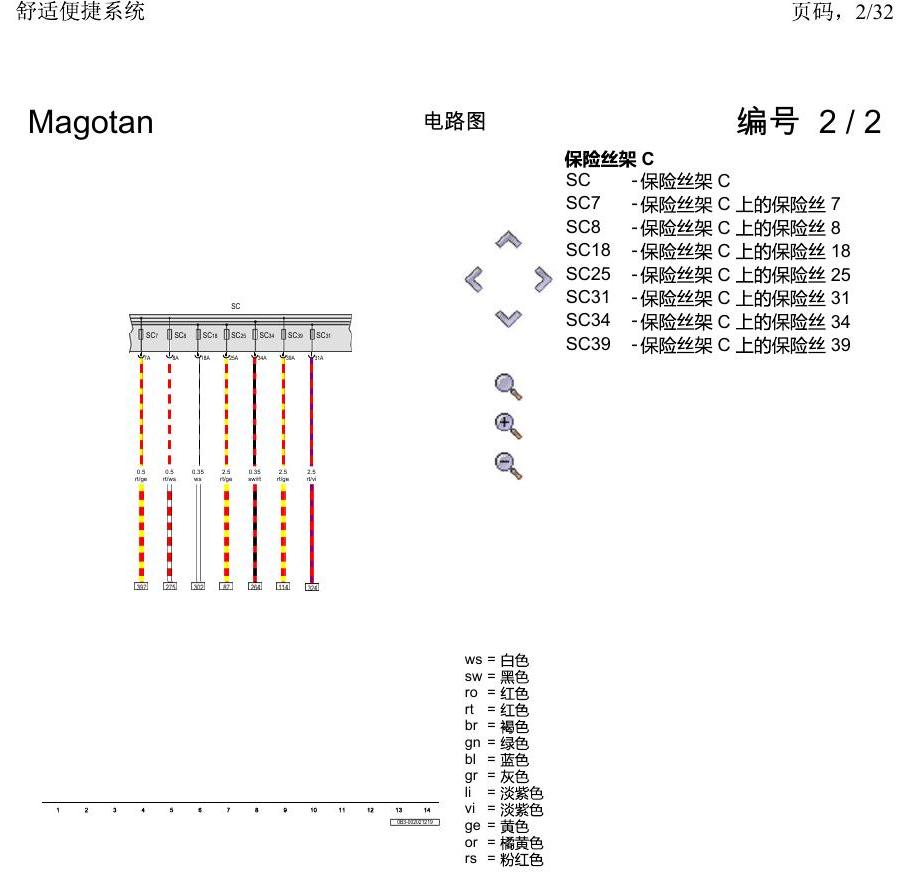 一汽大众2020 迈腾B8 电路图 舒适便捷系统 电路图