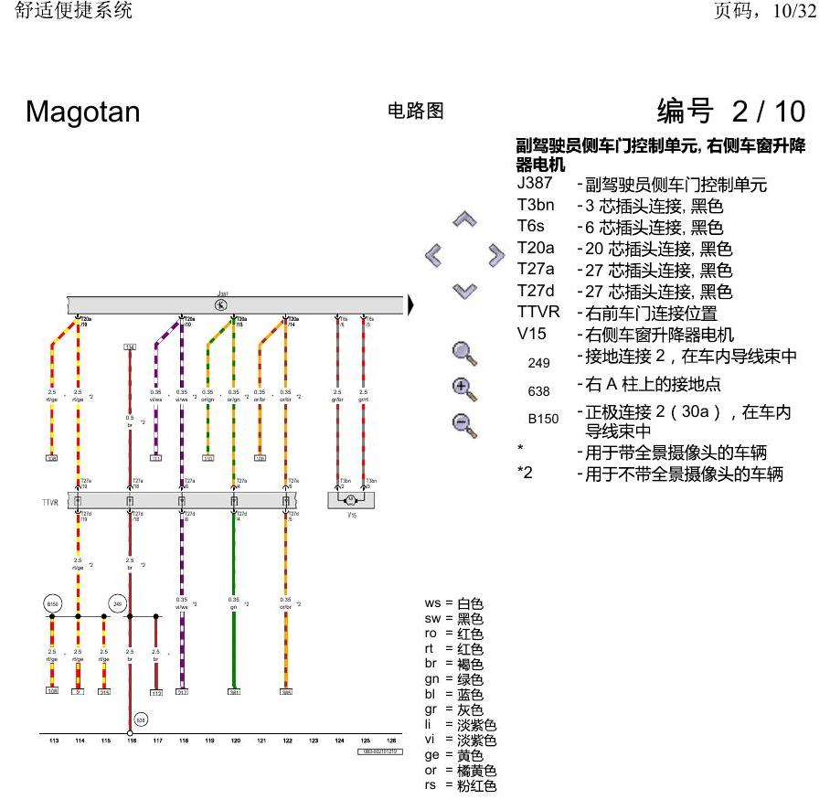 一汽大众2020 迈腾B8 电路图 舒适便捷系统 电路图