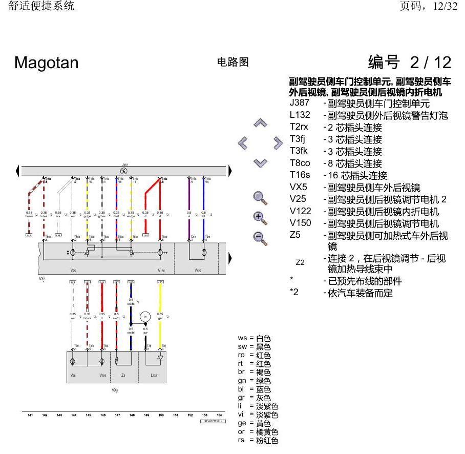 一汽大众2020 迈腾B8 电路图 舒适便捷系统 电路图