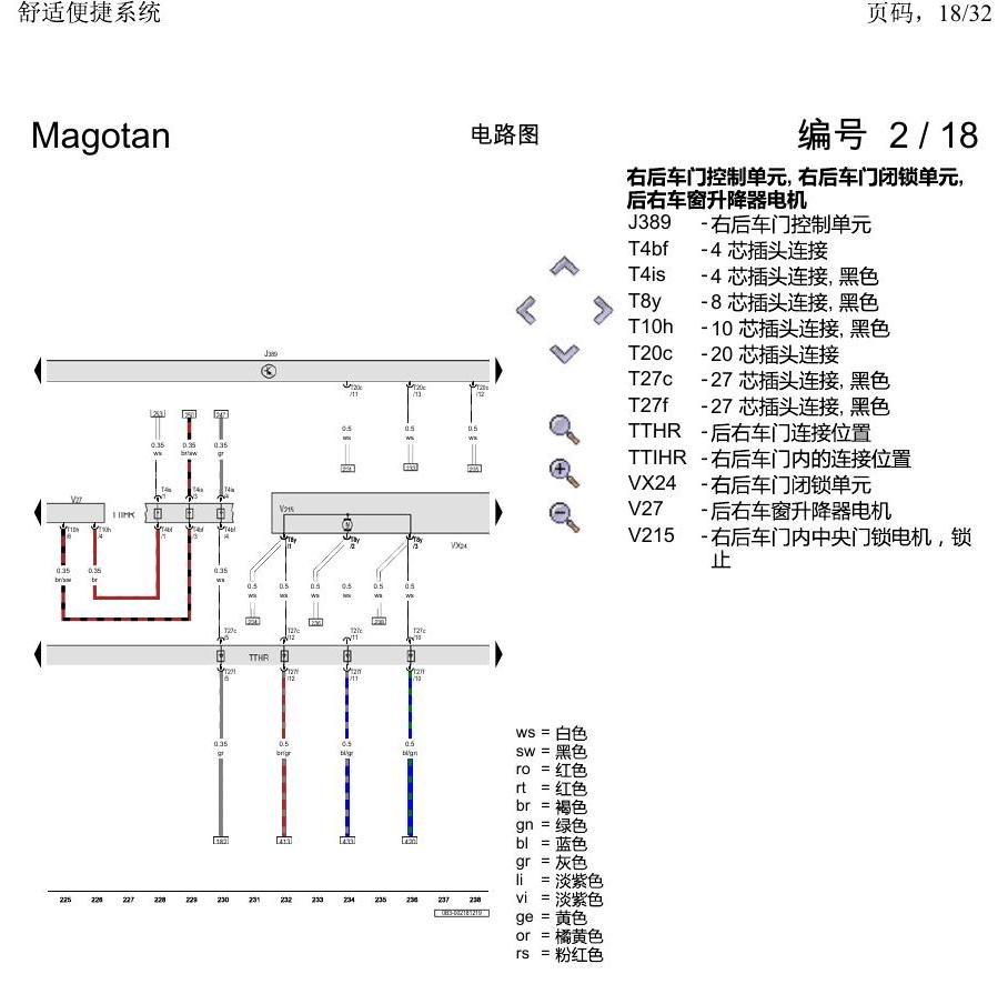 一汽大众2020 迈腾B8 电路图 舒适便捷系统 电路图