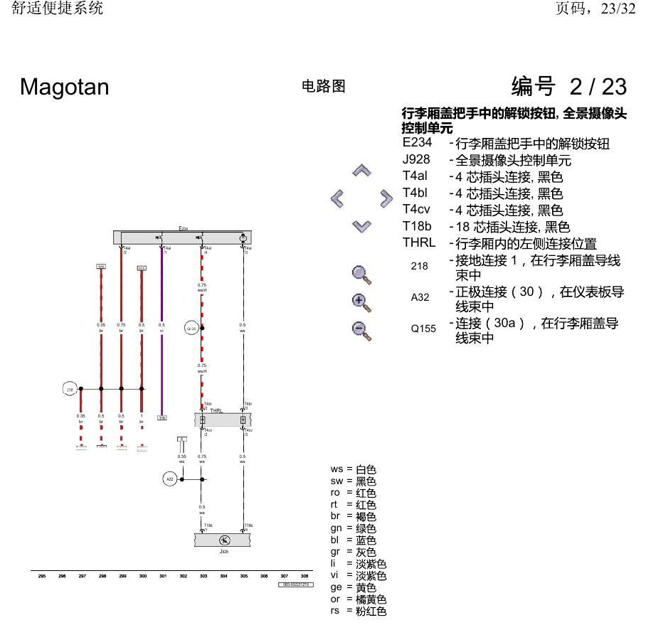 一汽大众2020 迈腾B8 电路图 舒适便捷系统 电路图