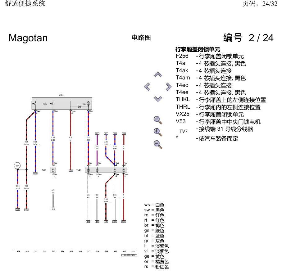 一汽大众2020 迈腾B8 电路图 舒适便捷系统 电路图