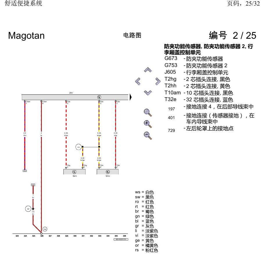 一汽大众2020 迈腾B8 电路图 舒适便捷系统 电路图