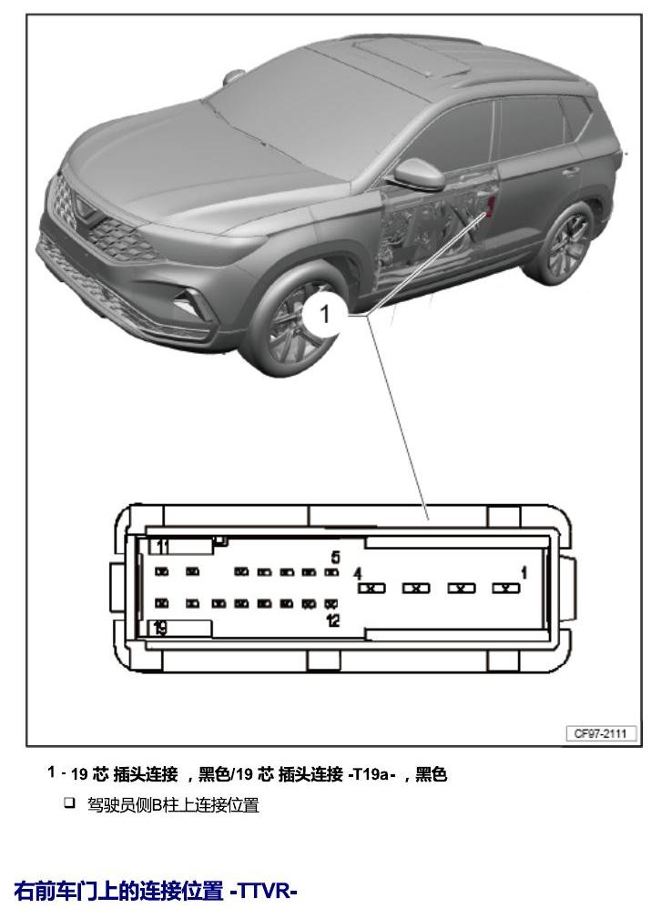一汽大众3321 Jetta VS5 安装位置 插头 电路图