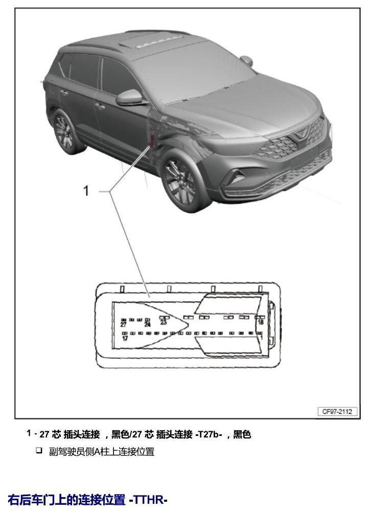 一汽大众3321 Jetta VS5 安装位置 插头 电路图