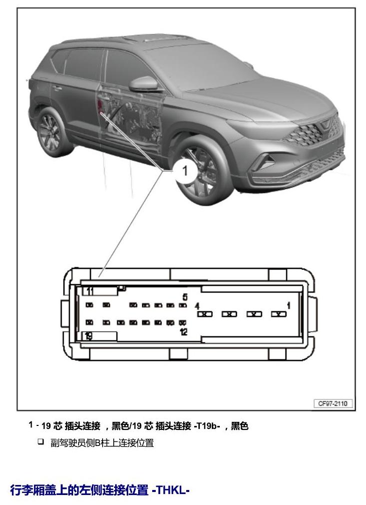 一汽大众3321 Jetta VS5 安装位置 插头 电路图