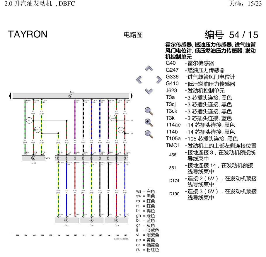 一汽大众3321 探岳 2.0 DBFC发动机 电路图