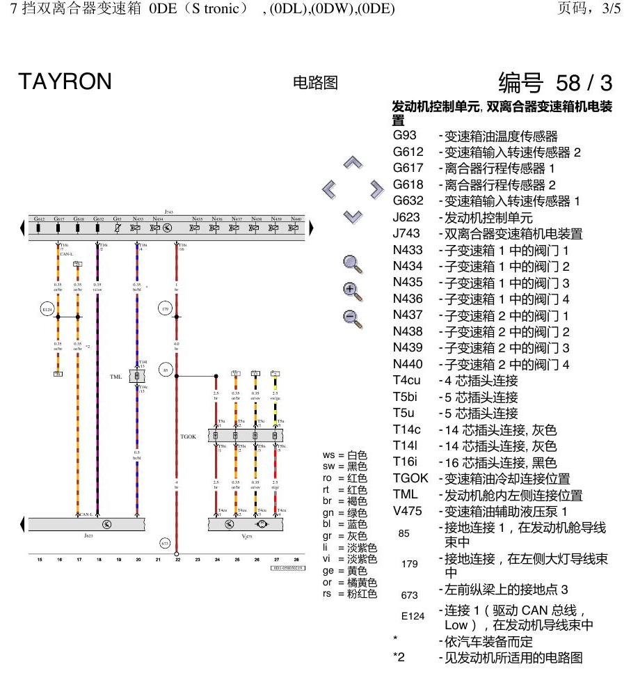 一汽大众3321 探岳 7档双离合 电路图