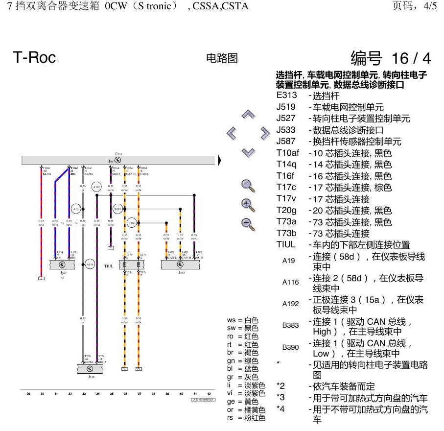 一汽大众3321 探戈 0CW DSG 电路图