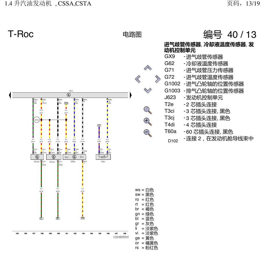 一汽大众3321 探戈 1.4 CSSA 发动机 电路图