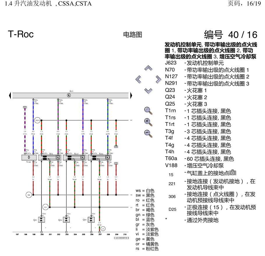 一汽大众3321 探戈 1.4 CSSA 发动机 电路图
