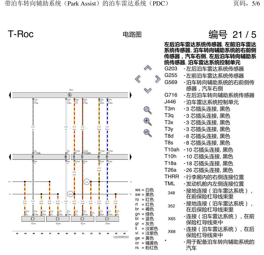 一汽大众3321 探戈 PDC 电路图