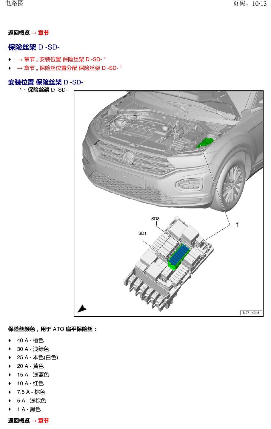 一汽大众3321 探戈 保险丝 电路图