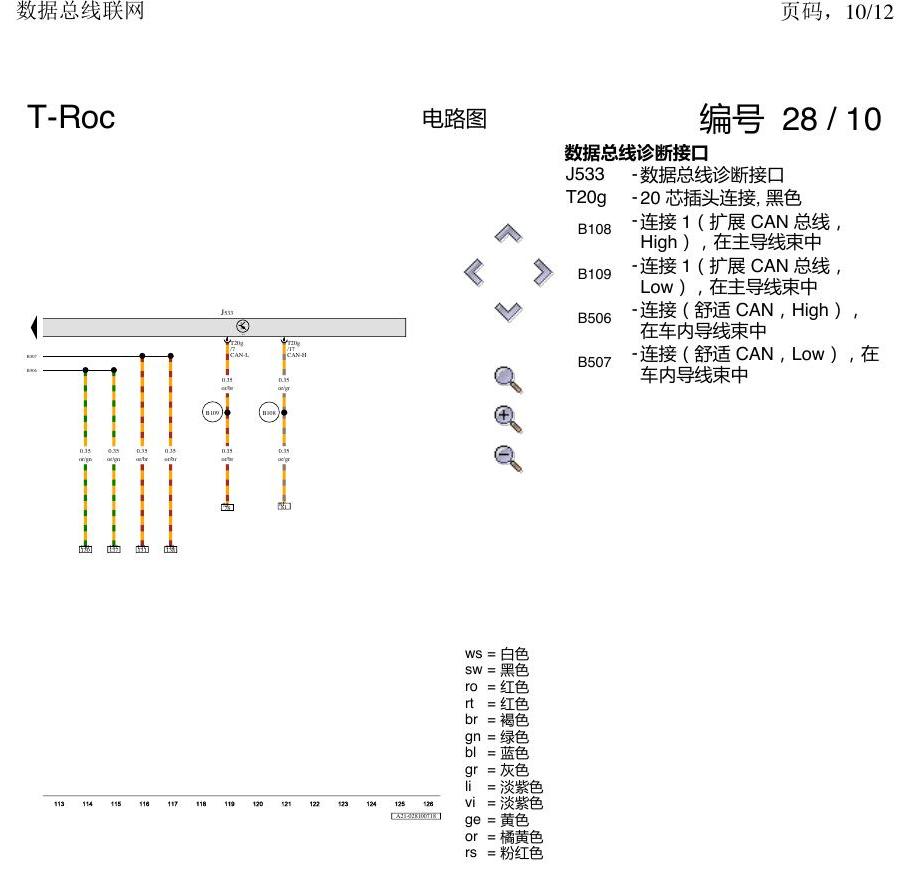 一汽大众3321 探戈 数据总线联网 电路图
