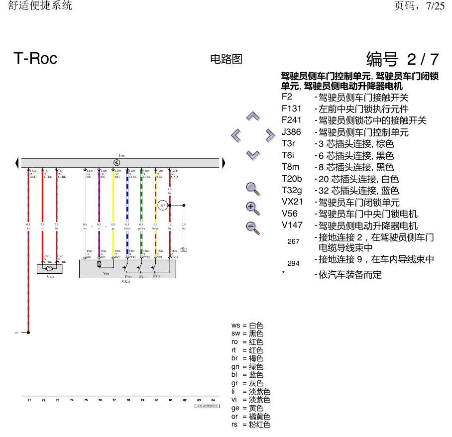 一汽大众3321 探戈 舒适便捷系统 电路图