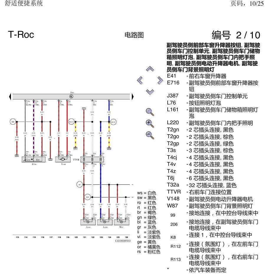 一汽大众3321 探戈 舒适便捷系统 电路图