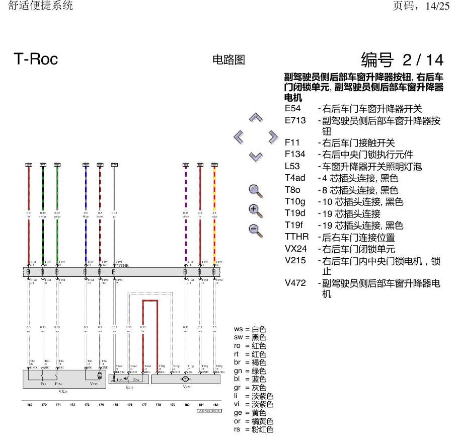 一汽大众3321 探戈 舒适便捷系统 电路图