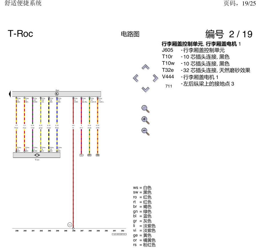 一汽大众3321 探戈 舒适便捷系统 电路图