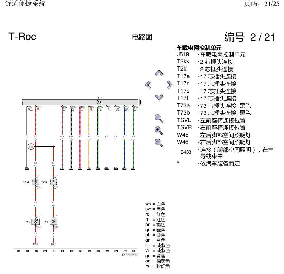 一汽大众3321 探戈 舒适便捷系统 电路图