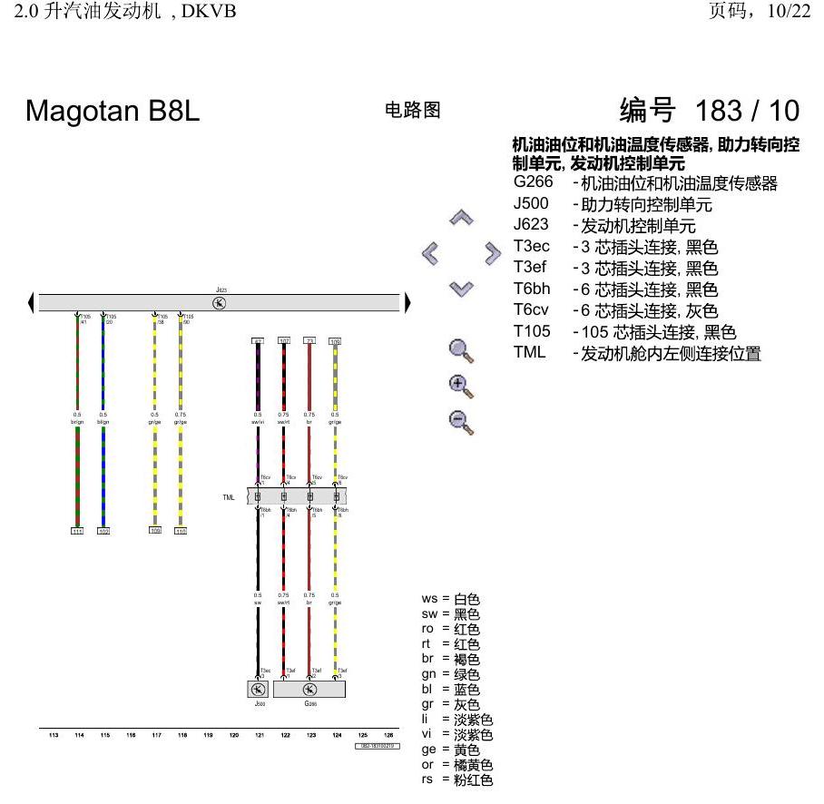 一汽大众3321 迈腾 B8 2.0 升汽油发动机 , DKVB 电路图