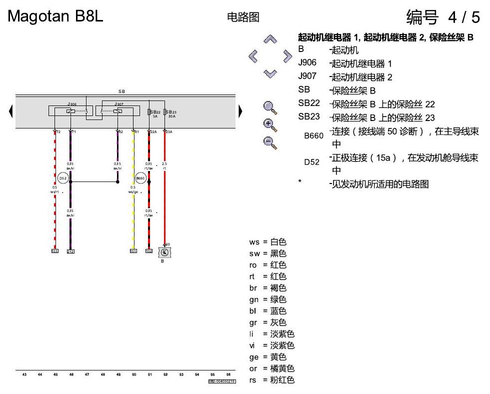 一汽大众3321 迈腾 B8 保险丝配置 电路图