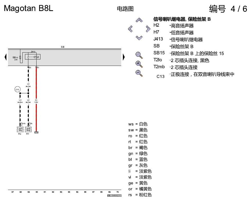 一汽大众3321 迈腾 B8 保险丝配置 电路图