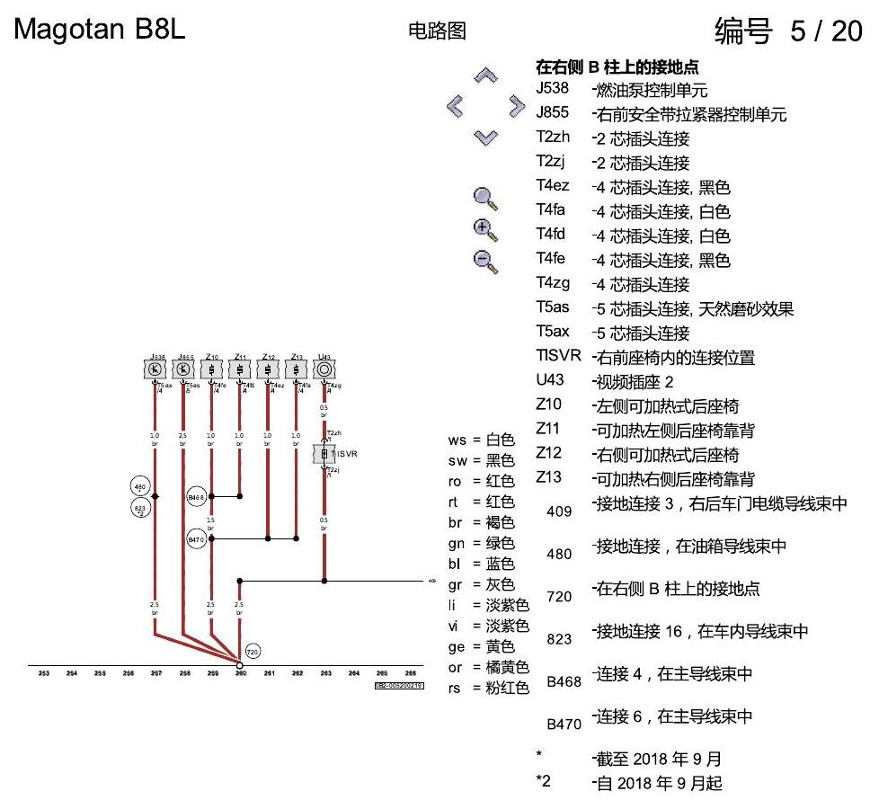 一汽大众3321 迈腾 B8 接地设计 电路图