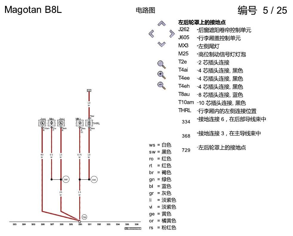 一汽大众3321 迈腾 B8 接地设计 电路图