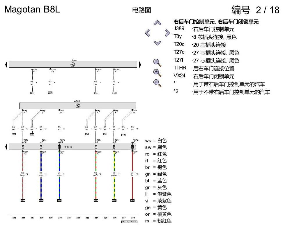 一汽大众3321 迈腾 B8 舒适便捷系统 电路图