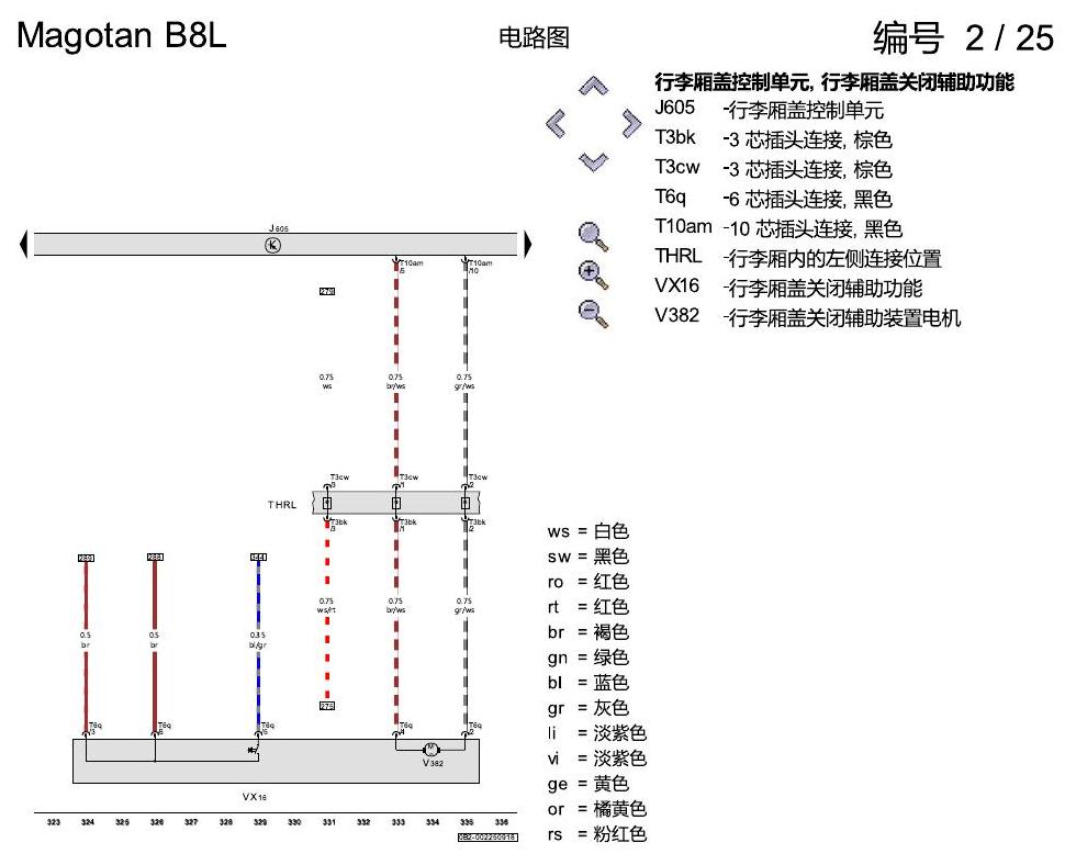 一汽大众3321 迈腾 B8 舒适便捷系统 电路图