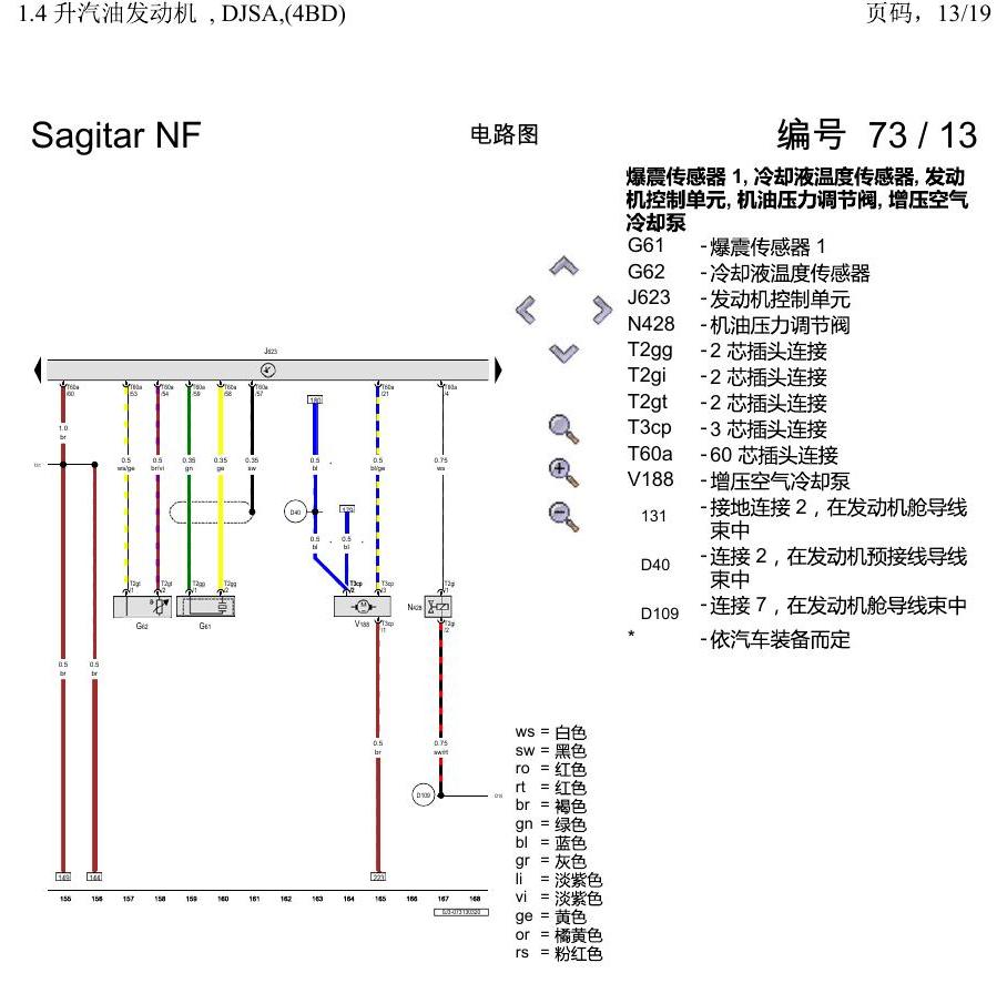 一汽大众3321 速腾 MQB 1.4 升汽油发动机 , DJSA,(4BD) 电路图