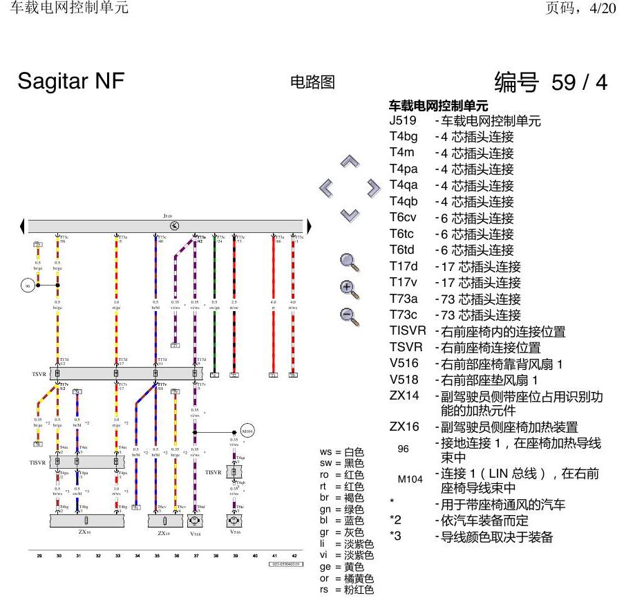 一汽大众3321 速腾 MQB 车载电网控制单元 电路图