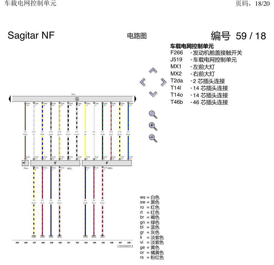 一汽大众3321 速腾 MQB 车载电网控制单元 电路图
