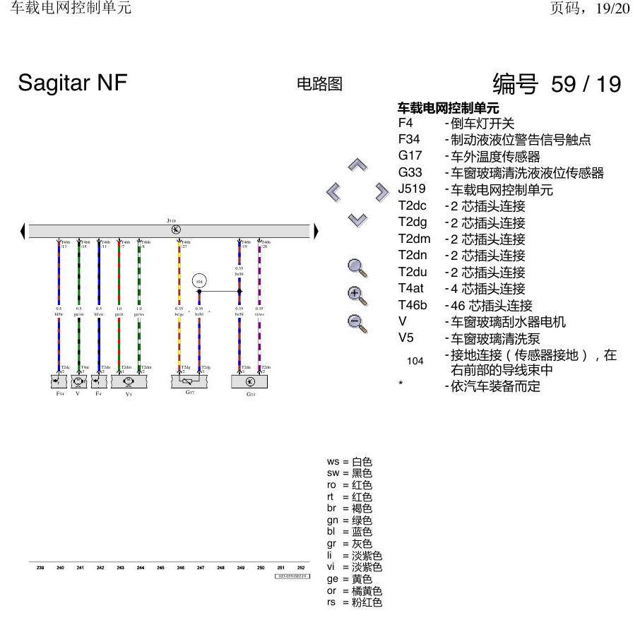 一汽大众3321 速腾 MQB 车载电网控制单元 电路图