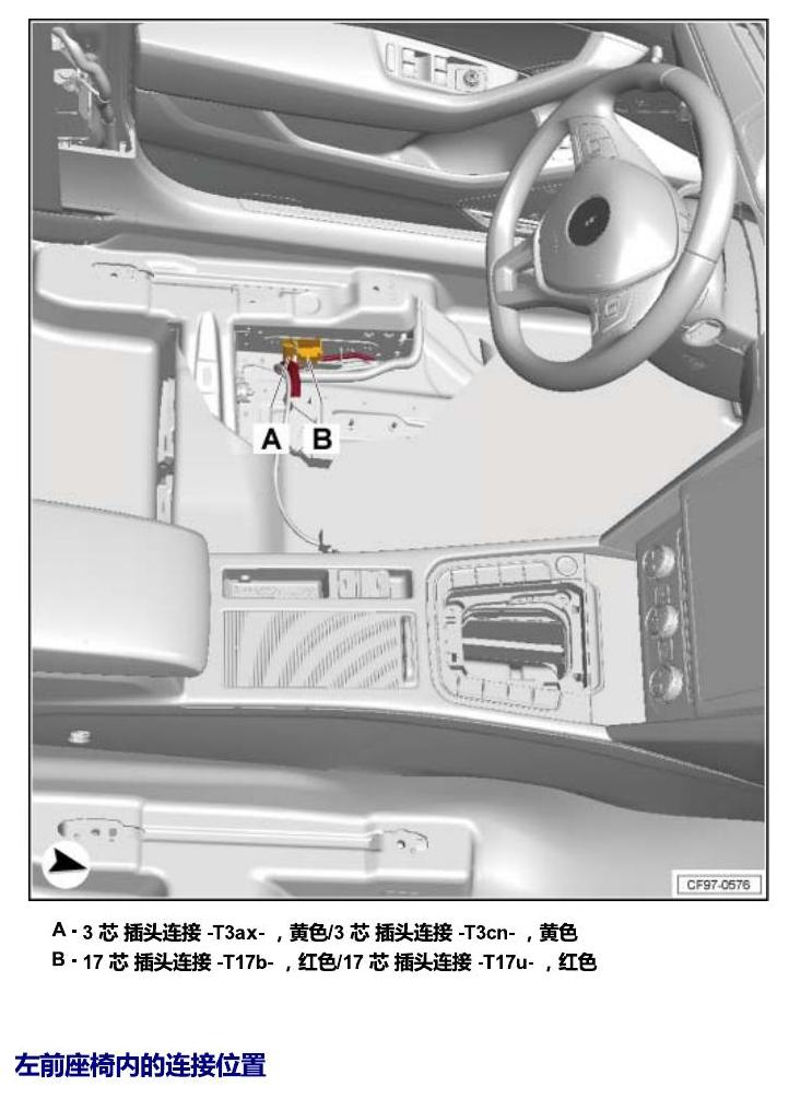 一汽大众CC MQB 安装位置 插头 电路图