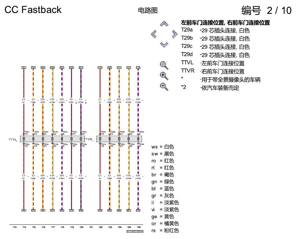 一汽大众CC MQB 舒适便捷系统 电路图