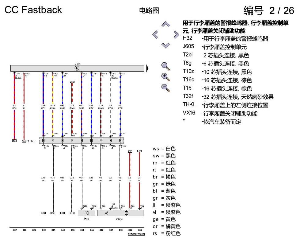 一汽大众CC MQB 舒适便捷系统 电路图