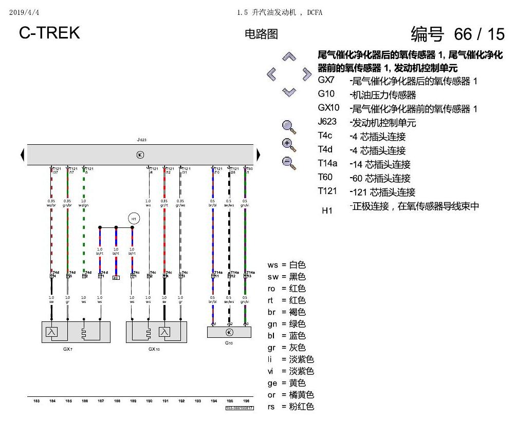 一汽大众宝来1.5 pq25 1.5 升汽油发动机 , DCFA 电路图