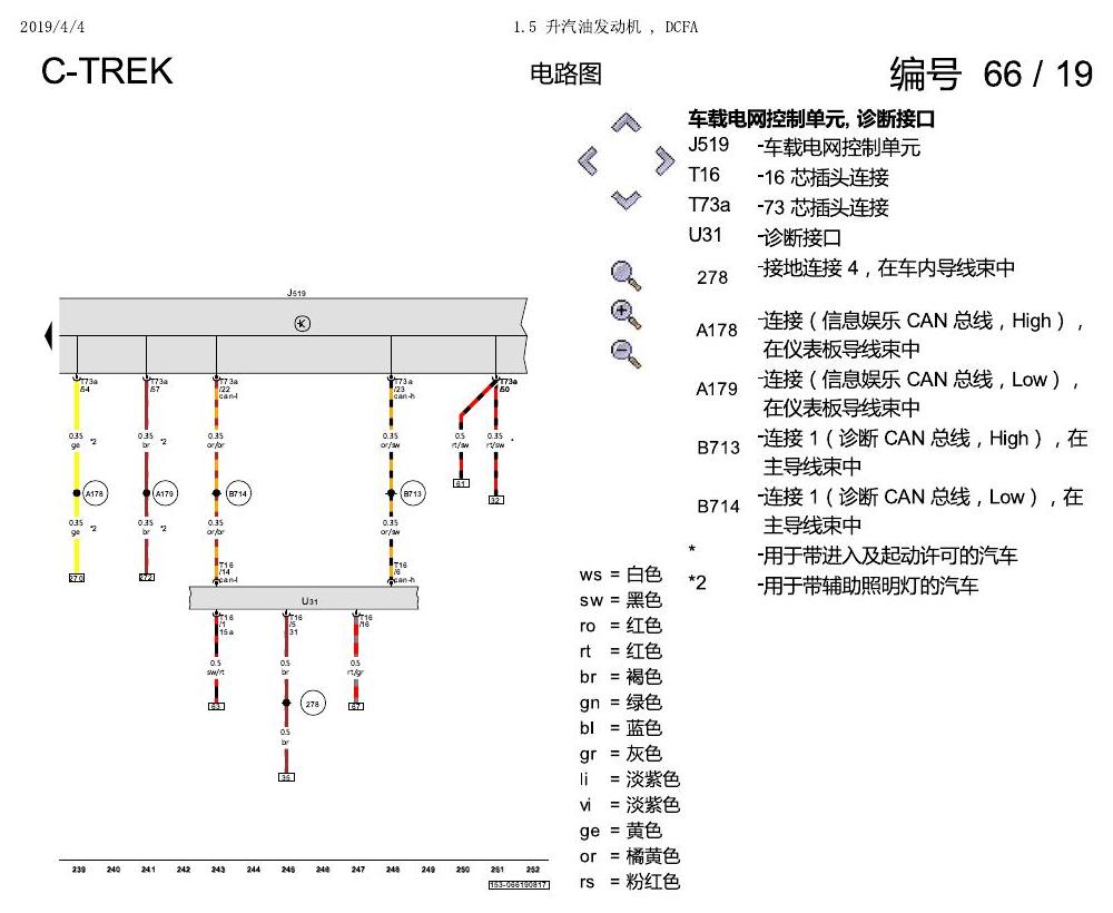 一汽大众宝来1.5 pq25 1.5 升汽油发动机 , DCFA 电路图