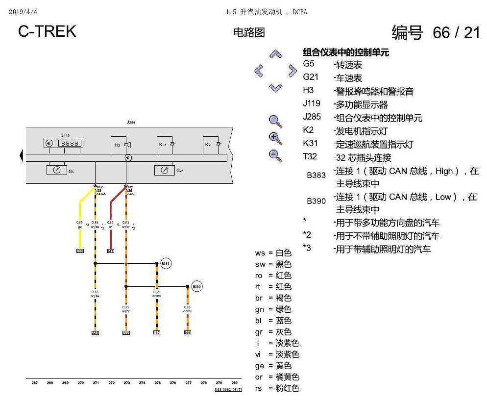 一汽大众宝来1.5 pq25 1.5 升汽油发动机 , DCFA 电路图