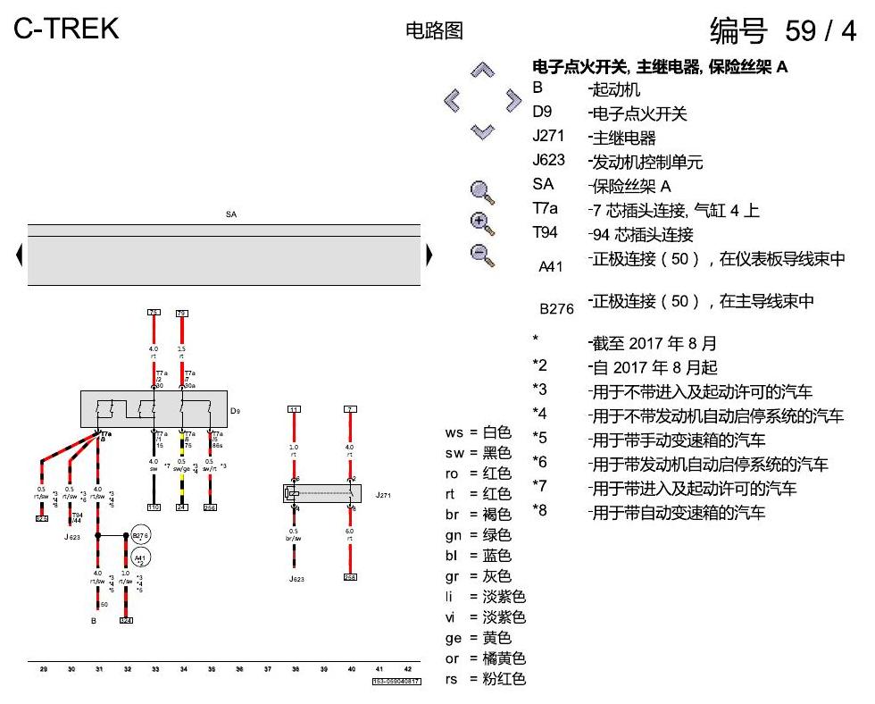 一汽大众宝来1.5 pq25 保险丝配置 , CSRA,CSTA,DCFA 电路图
