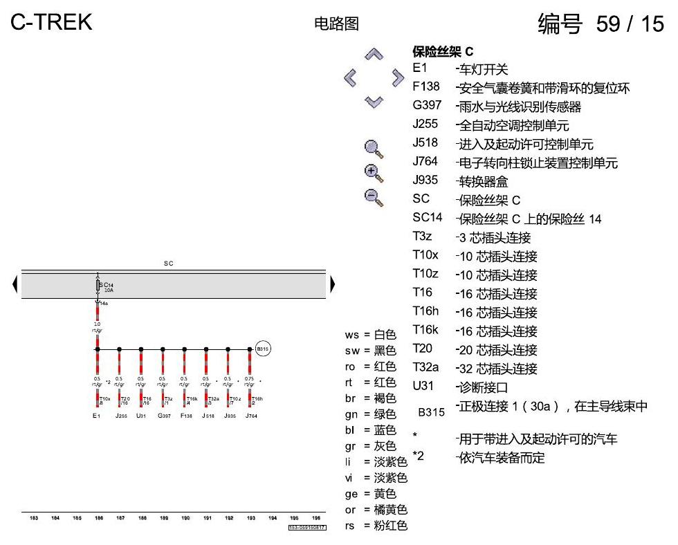 一汽大众宝来1.5 pq25 保险丝配置 , CSRA,CSTA,DCFA 电路图