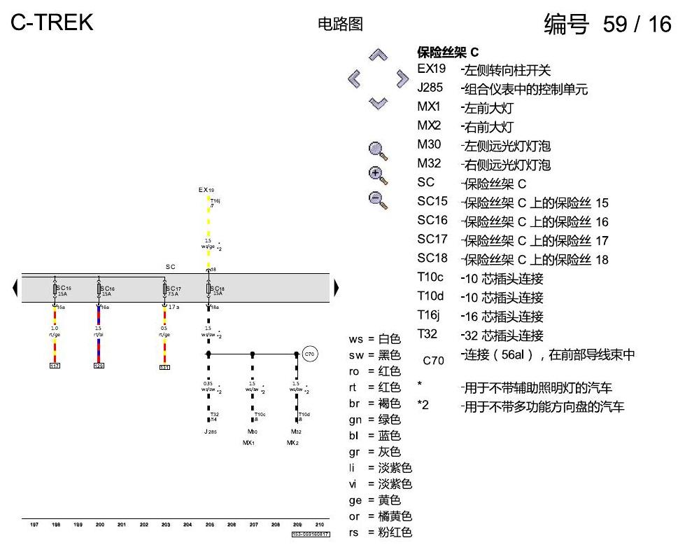 一汽大众宝来1.5 pq25 保险丝配置 , CSRA,CSTA,DCFA 电路图